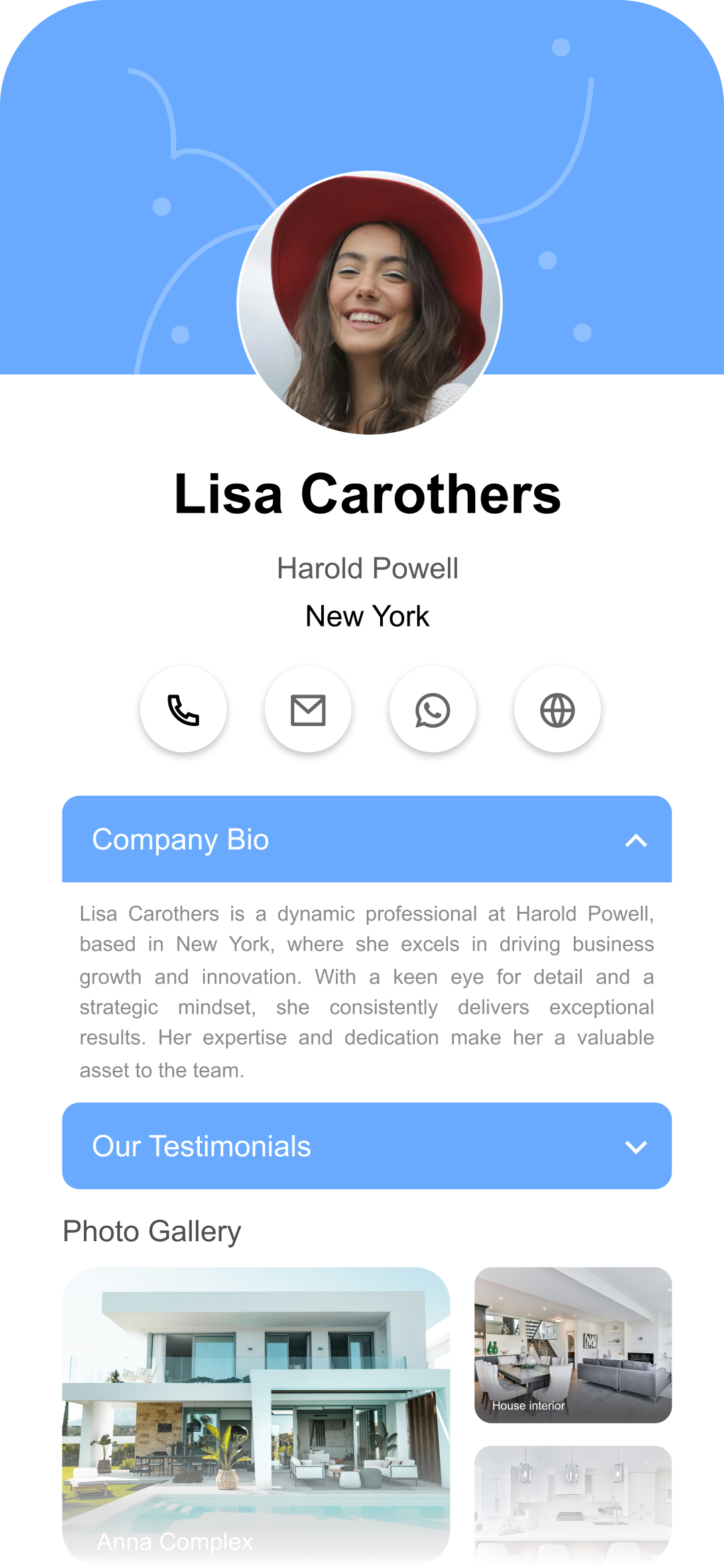 Digital Business card overview