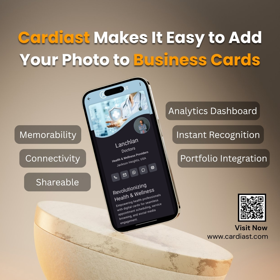 business cards with photographs