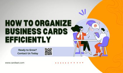 how to organize business cards