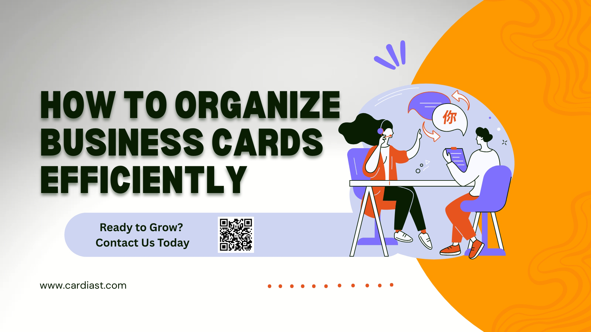how to organize business cards