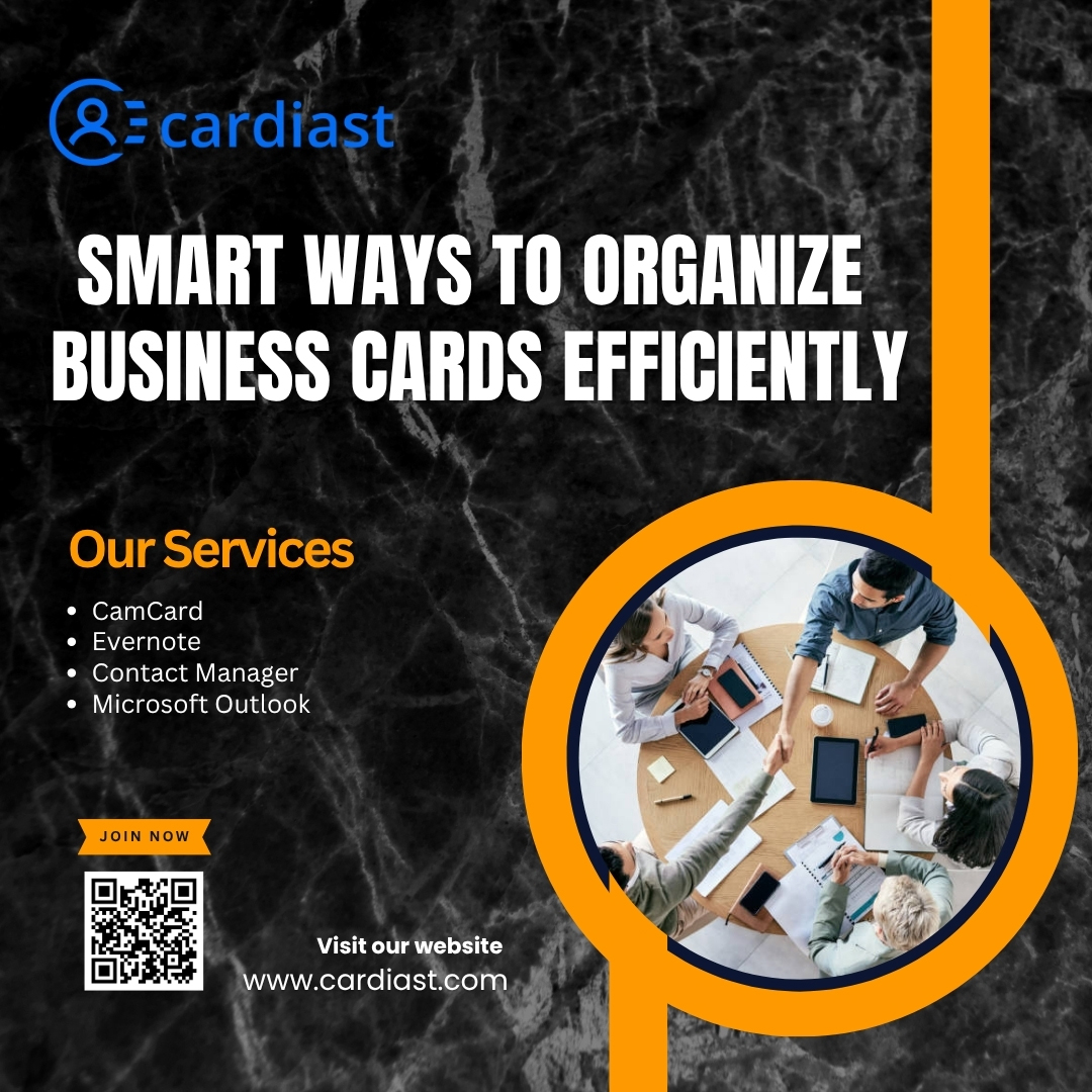 how to organize business cards
